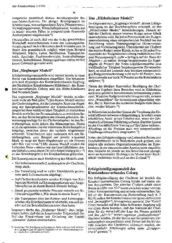 Vorschauseite 3: Erfolgsbeteiligung im Kankenhaus - Ansätze, Möglichkeiten und Grenzen -