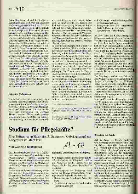 Vorschauseite 1: Studium für Pflegekräfte?