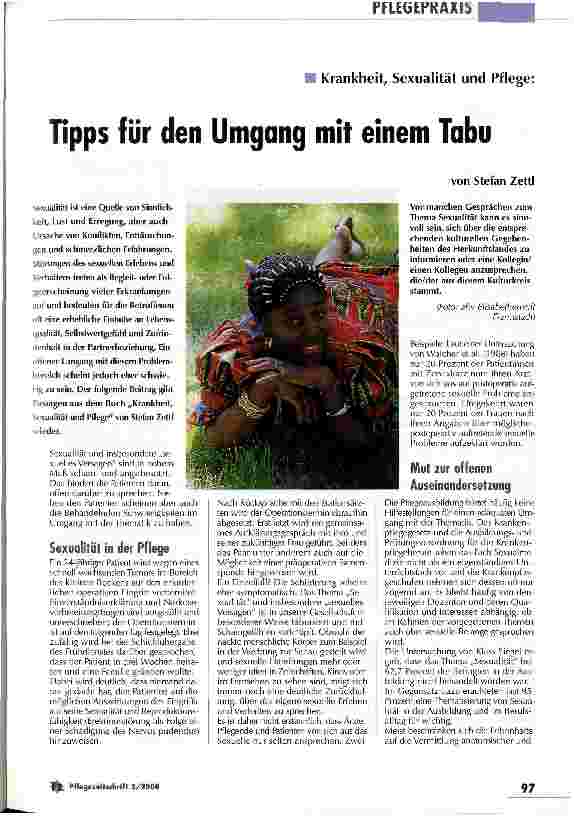 Vorschauseite 1: Tipps für den Umgang mit einem Tabu Krankheit, Sexualität und Pflege