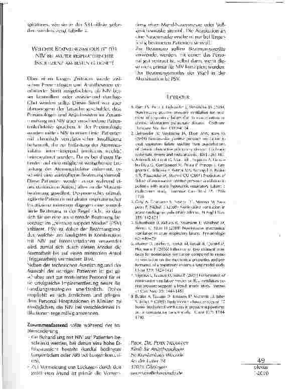 Vorschauseite 3: NIV - IMPLEMENTIERUNG IM KLINISCHEN ALLTAG