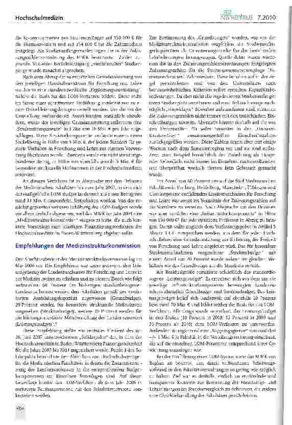 Vorschauseite 3: Leistungsorientierte AAittelverteilung (LOAA) in der Medizin in Baden-Württemberg