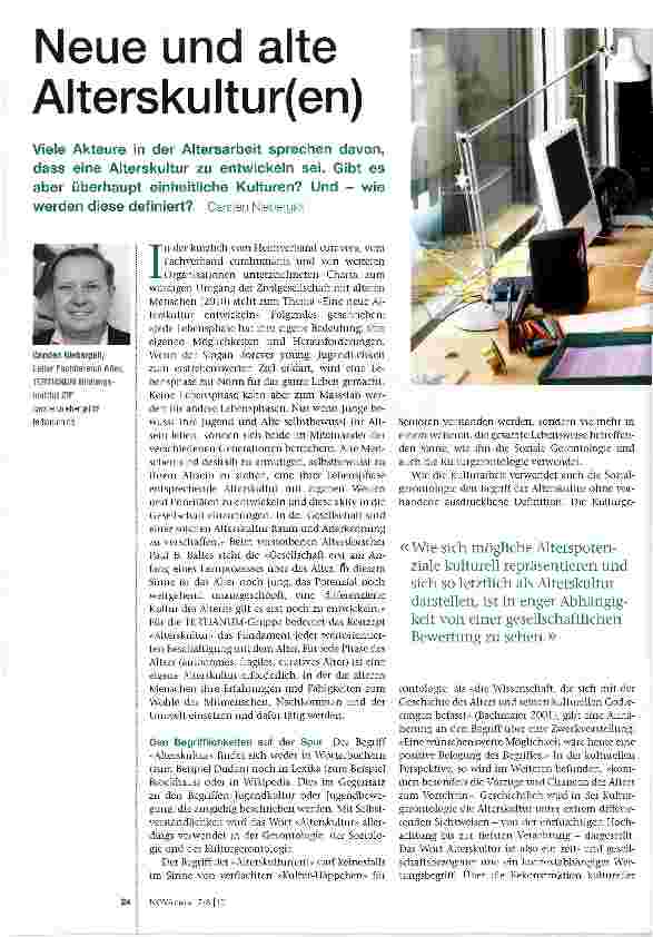 Vorschauseite 1: Neue und alte Alterskultur(en)