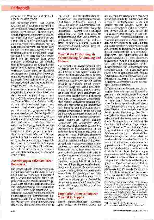 Vorschauseite 4: Sichere Bindung an die Erzieherin -Voraussetzung für gelingende Bildung