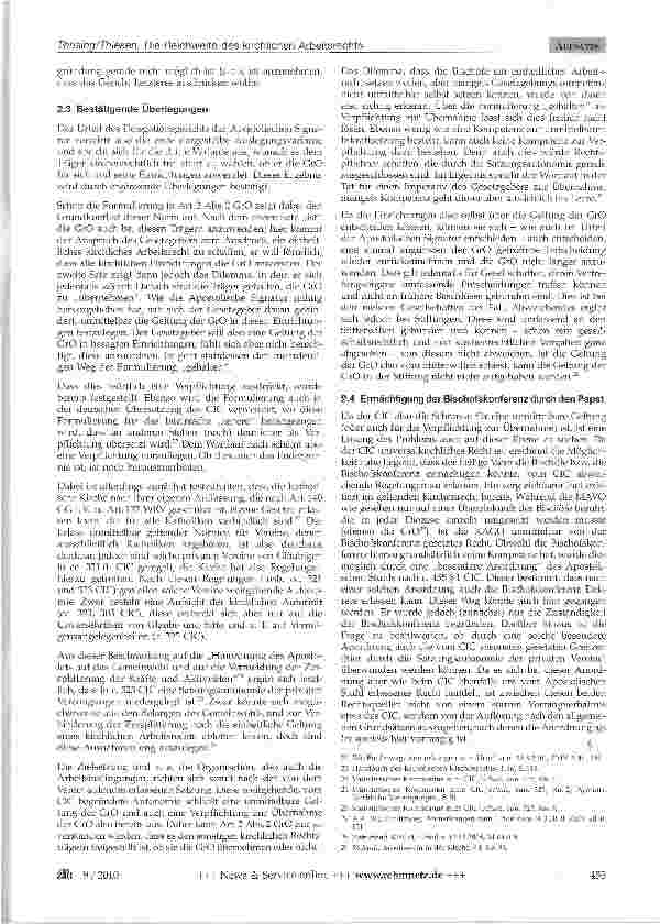 Vorschauseite 4: Die Reichweite des kirchlichen Arbeitsrechts