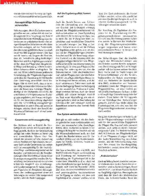Vorschauseite 2: Keine Alternative zum System der Pflegenoten