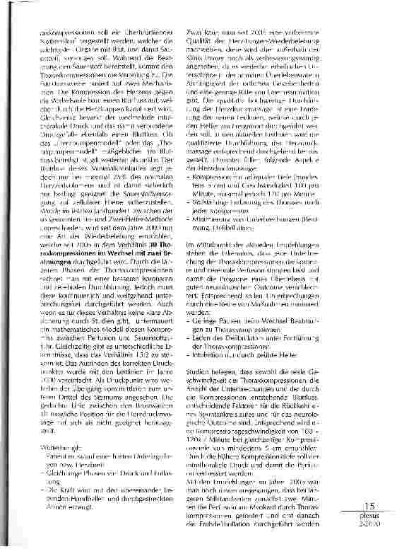 Vorschauseite 4: DIE NEUEN ILCOR-EMPFEHLUNGEN FÜR DIE KARDIOPULMONALE REANIMATION