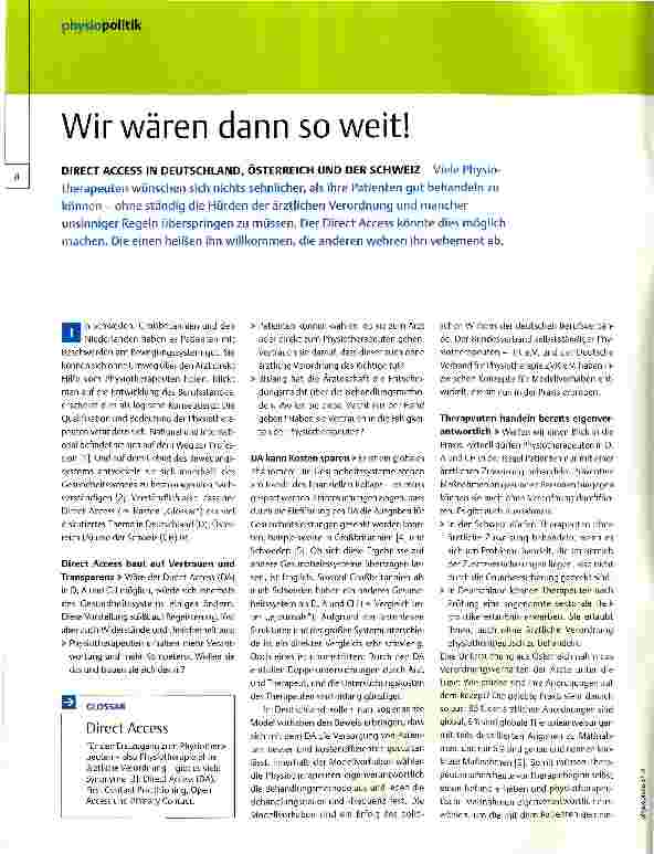 Vorschauseite 1: Wir wären dann so weit!