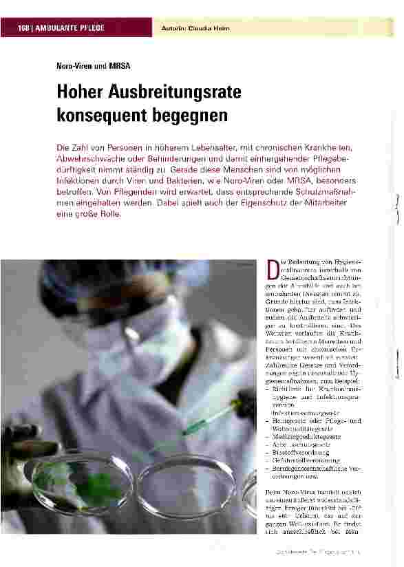 Vorschauseite 1: Hoher Ausbreitungsrate konsequent begegnen