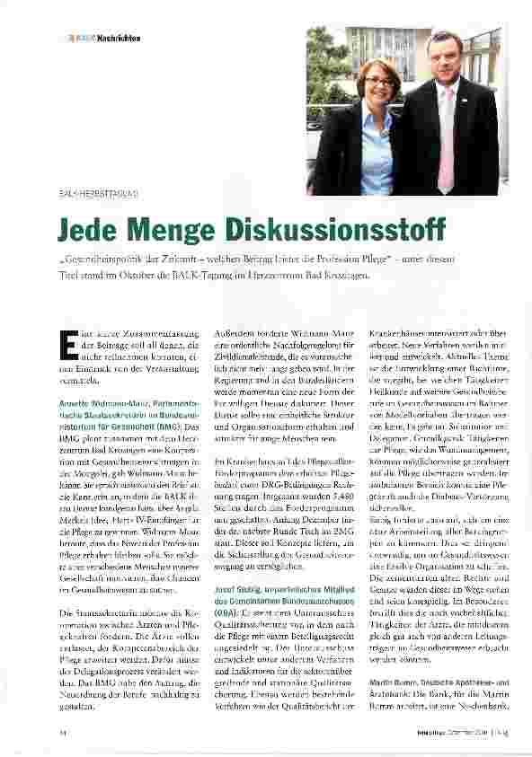 Vorschauseite 1: Jede Menge Diskussionsstoff