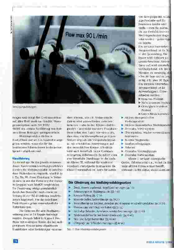 Vorschauseite 3: Auswirkungen des Medizinproduktegesetzes auf die Pflege