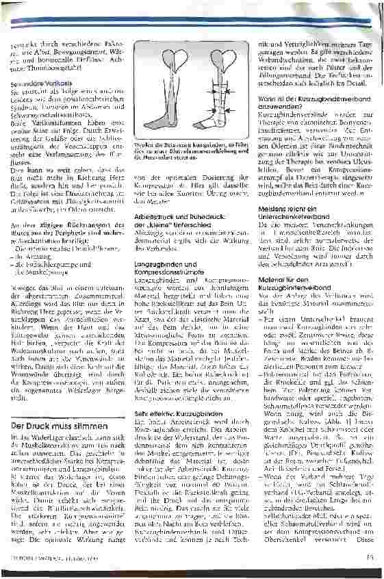Vorschauseite 2: Hauptsache richtig gewickelt Venöse Kompressionstherapie
