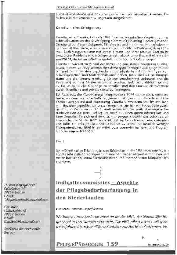 Vorschauseite 1: Indicatiecommissies - Aspekte der Pflegebedarfserfassung in den Niederlanden
