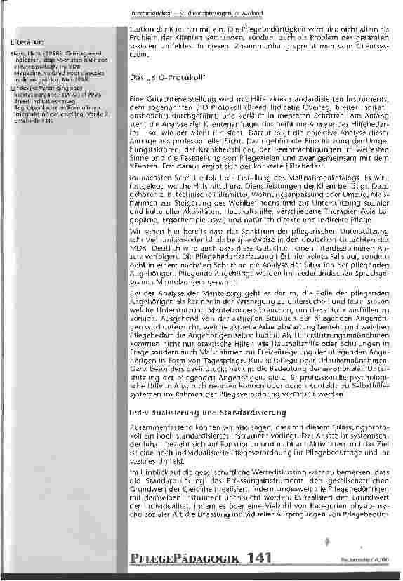 Vorschauseite 3: Indicatiecommissies - Aspekte der Pflegebedarfserfassung in den Niederlanden