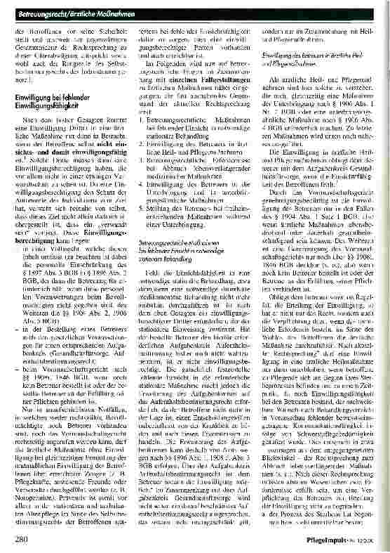 Vorschauseite 2: Fragen des Betreuungsrechts im Zusammenhang mit ärztlichen Maßnahmen Überblick über die aktuelle Rechtsprechung