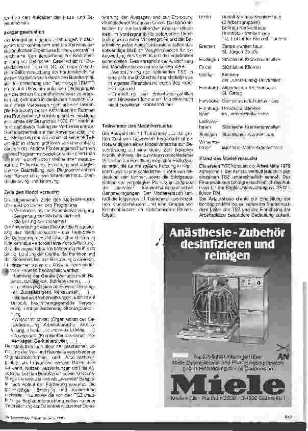 Vorschauseite 3: Modellhafte Erprobung technischer Service-Zentren in Krankenhäusern