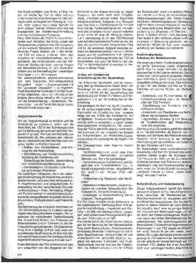 Vorschauseite 4: Modellhafte Erprobung technischer Service-Zentren in Krankenhäusern