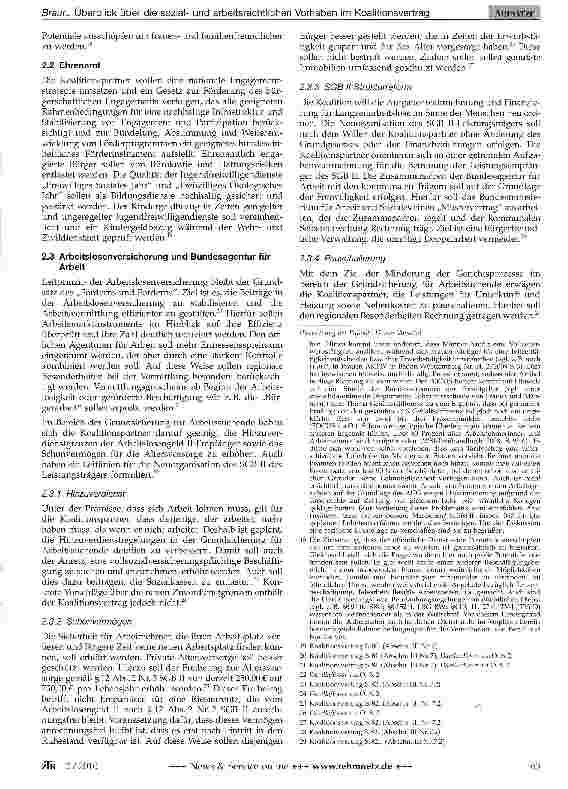 Vorschauseite 3: Überblick über die sozialund arbeitsrechtlichen Vorhaben im Koalitionsvertrag