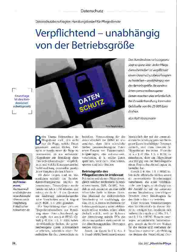 Vorschauseite 1: Verpflichtend - unabhängig von der Betriebsgröße