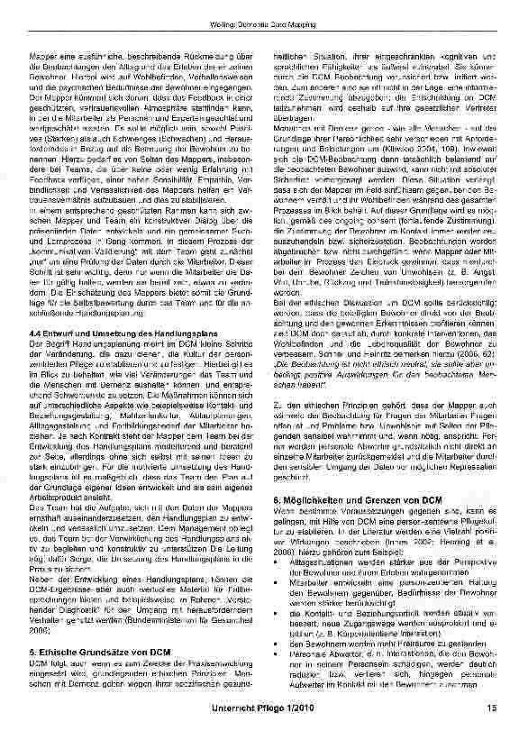 Vorschauseite 6: Dementia Care Mapping ein Beobachtungsverfahren und seine Bedeutung für die Entwicklung einer person-zentrierten Pflegekultur