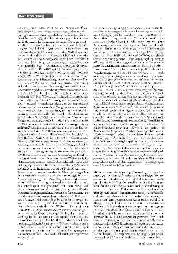 Vorschauseite 5: Überbrückungsgeld für Haftentlassene als Einkommen i.S.d. §11 Abs.1 SGB II; keine anrechnungsfreie zweckbestimmte Einnahme; Abgrenzung zwischen Einkommen und Vermögen