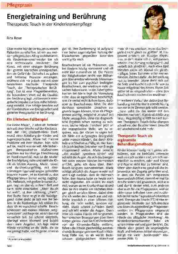Vorschauseite 1: Energietraining und Berührung