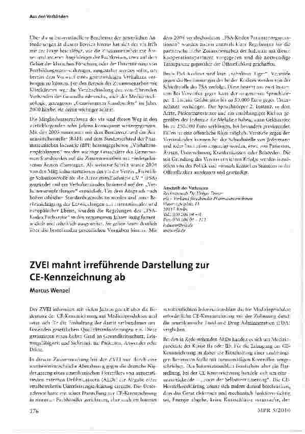 Vorschauseite 1: ZVEI mahnt irreführende Darstellung zur CE-Kennzeichnung ab