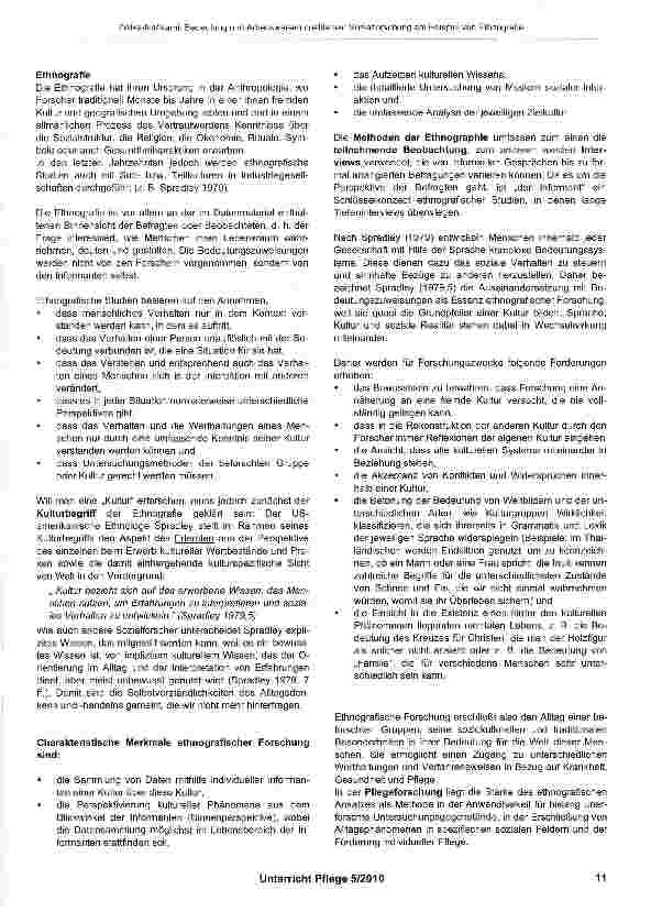 Vorschauseite 2: Bedeutung und Arbeitsweisen qualitativer Sozialforschung in der Pflege - am Beispiel von Ethnografie