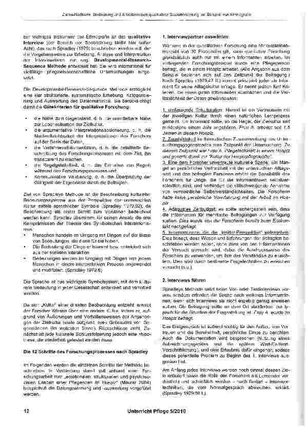 Vorschauseite 3: Bedeutung und Arbeitsweisen qualitativer Sozialforschung in der Pflege - am Beispiel von Ethnografie