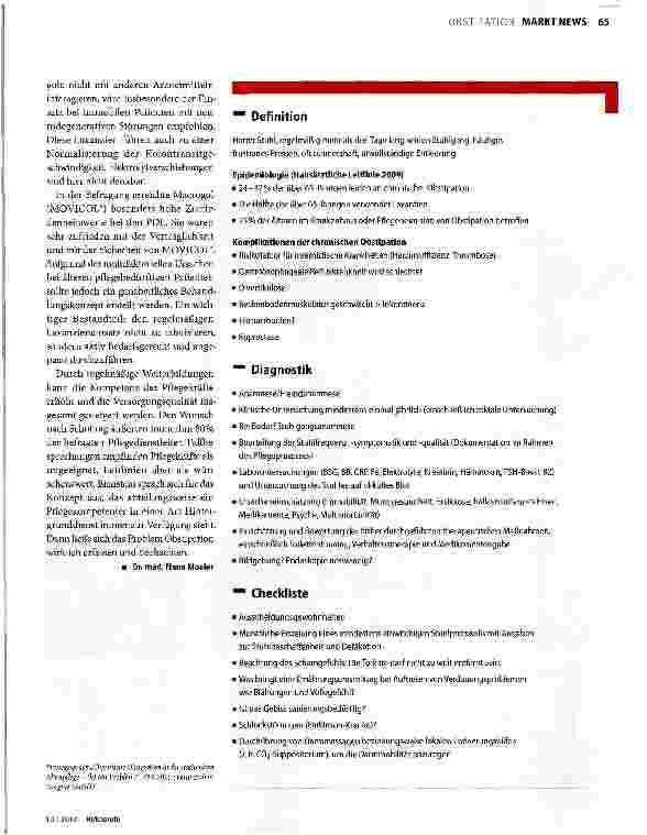 Vorschauseite 2: Im Heim gehört Obstipation zum Alltag