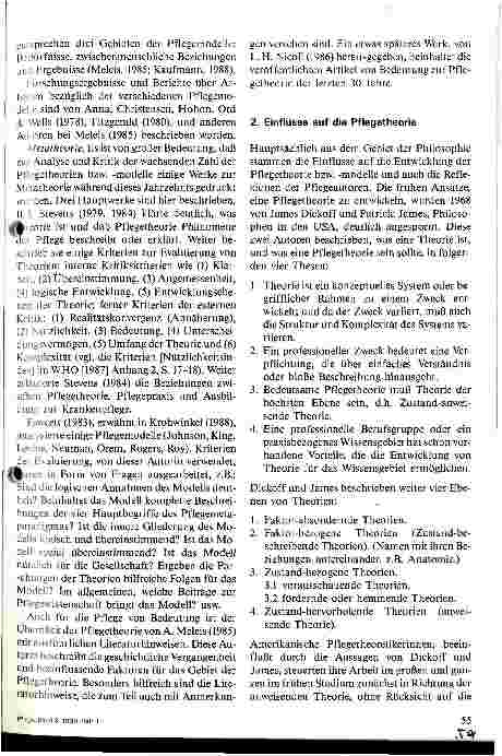 Vorschauseite 2: Bestandsaufnahme: Literatur zur Pflegetheorie nord-amerikanisch (USA) 1975-1985; deutschsprachig seit 1986