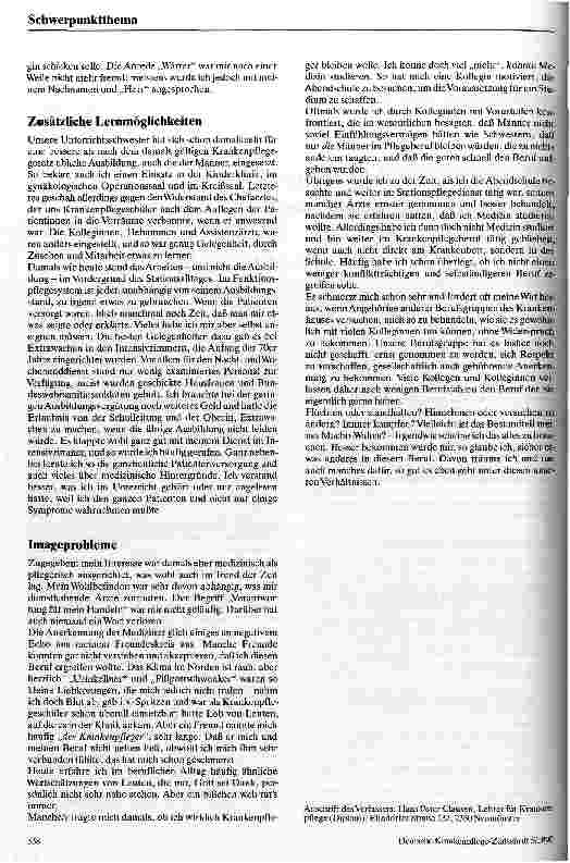 Vorschauseite 2: Emanzipation des Mannes? Einige Eindrücke aus 20 Jahren Berufserfahrung als Krankenpfleger