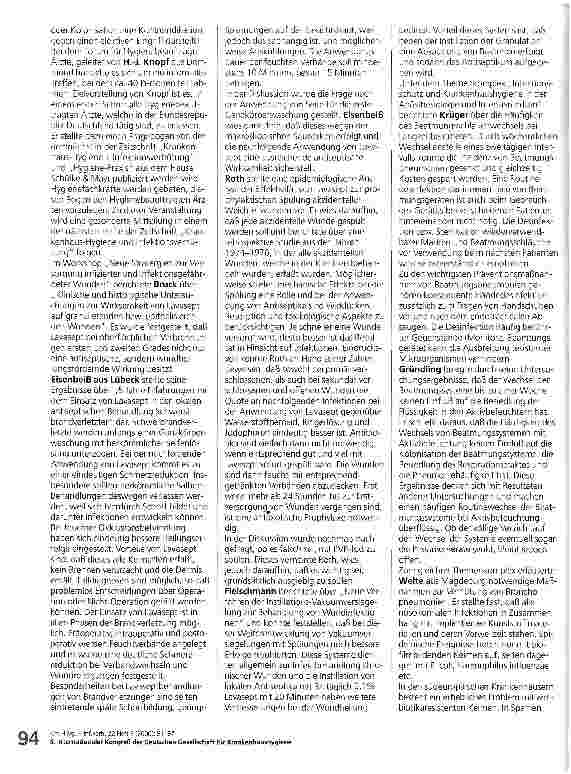 Vorschauseite 4: Bericht über den 5. Internationalen Kongreß der Deutschen Gesellschaft für Krankenhaushygiene