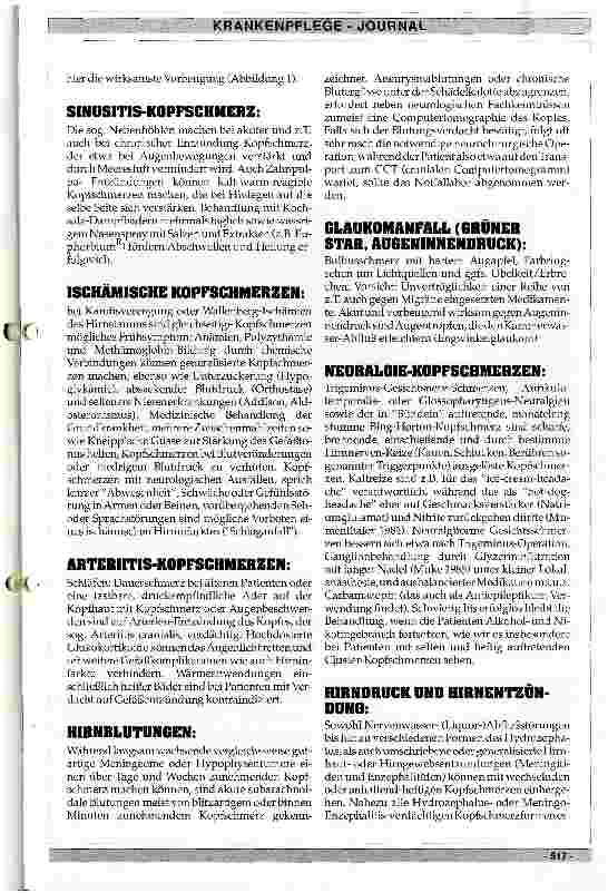 Vorschauseite 2: Kopfschmerz - Kernpunkte und Klassifikation Neurologische Klinik im Rehakrankenhaus Ulm