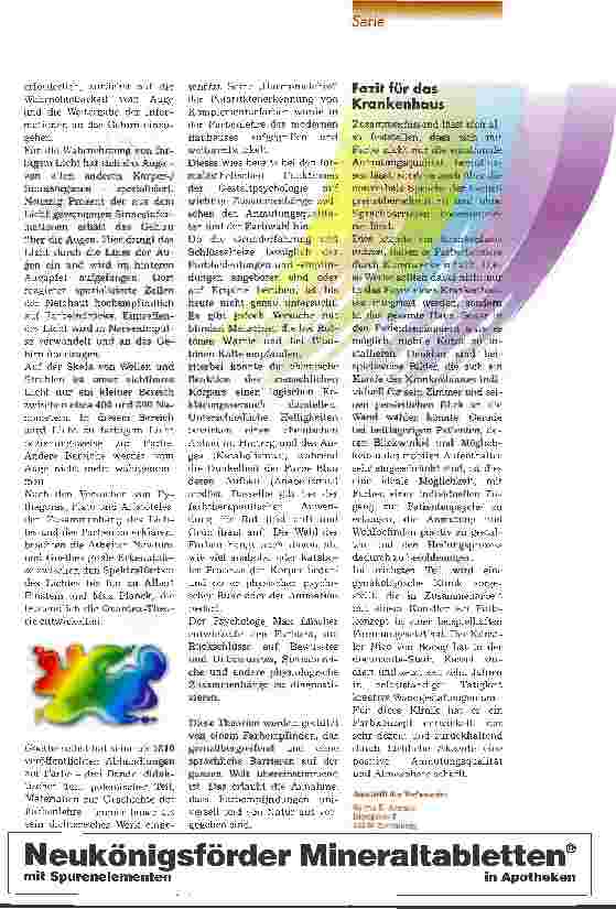 Vorschauseite 2: Atmosphäre durch Farben Kunst im Krankenhaus