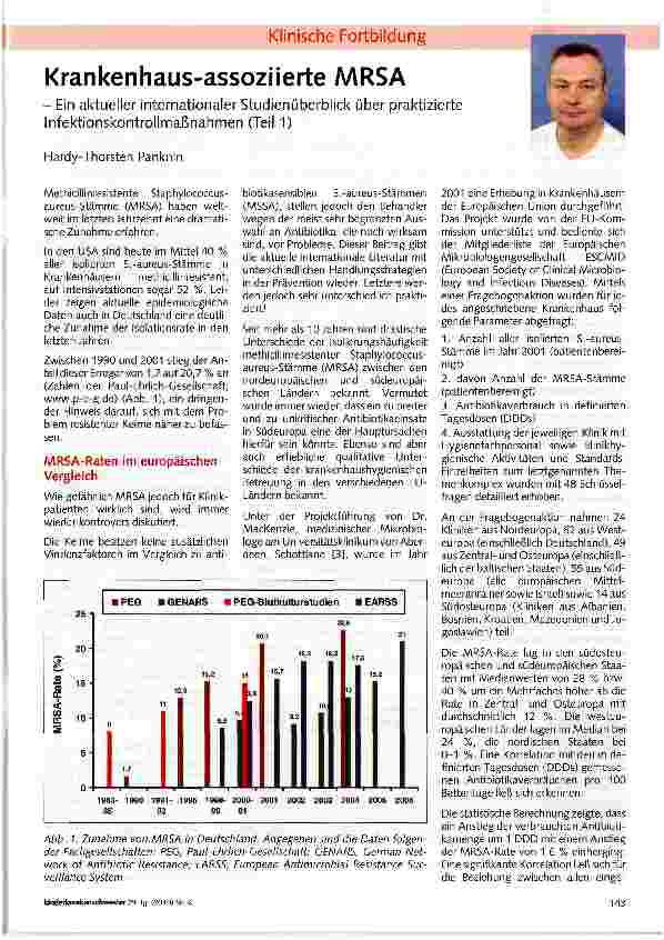 Vorschauseite 1: Krankenhaus-assoziierte MRSA