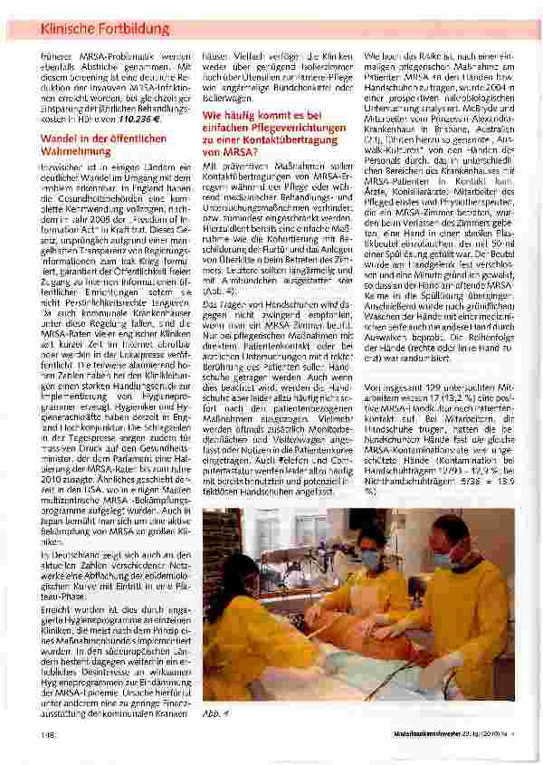 Vorschauseite 6: Krankenhaus-assoziierte MRSA