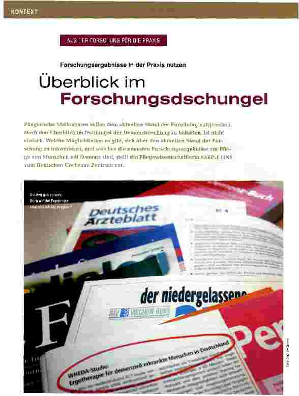 Vorschauseite 1: Überblick im Forschungsdschungel