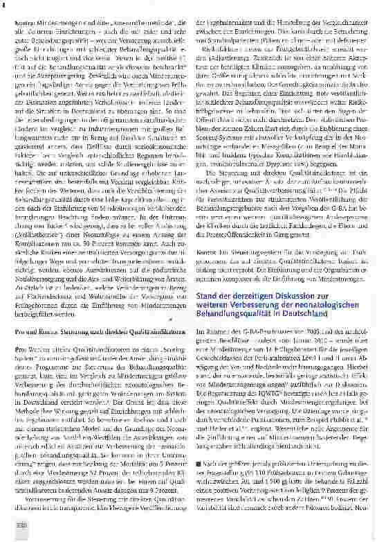 Vorschauseite 3: Optimierte neonatologische Versorgung in Deutschland