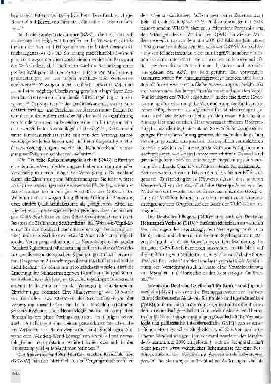 Vorschauseite 5: Optimierte neonatologische Versorgung in Deutschland