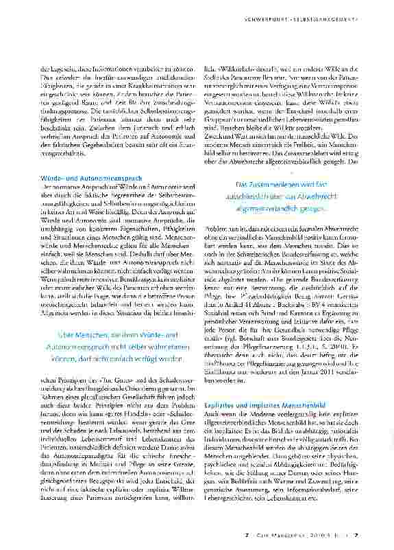 Vorschauseite 2: Selbstbestimmter Pflegeanspruch