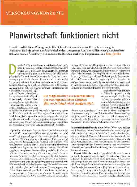 Vorschauseite 1: Planwirtschaft funktioniert nicht