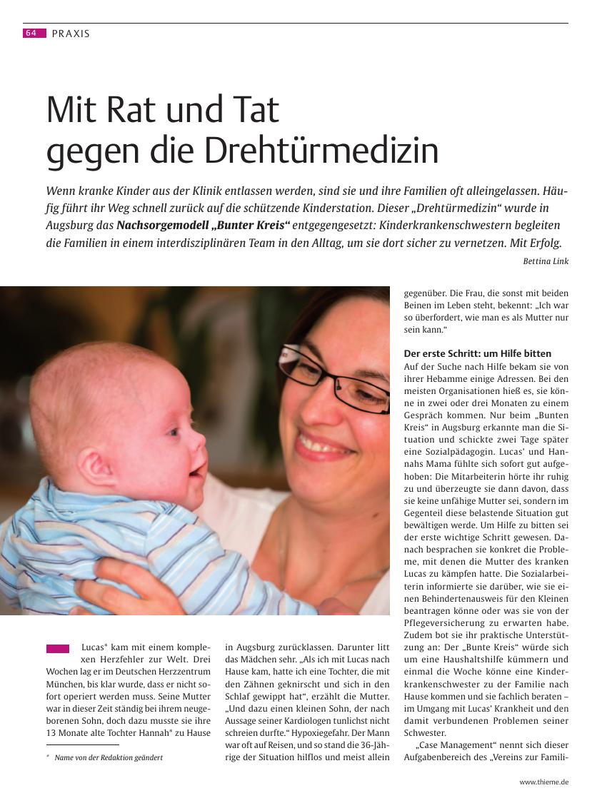 Vorschauseite 1: Mit Rat und Tat gegen die Drehtürmedizin