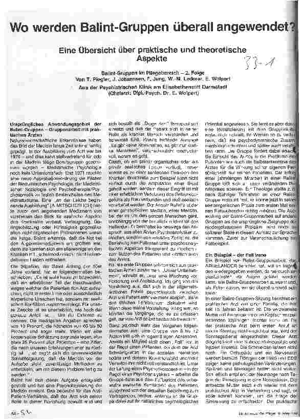Vorschauseite 1: Wo werden Balint-Gruppen überall angewendet?
