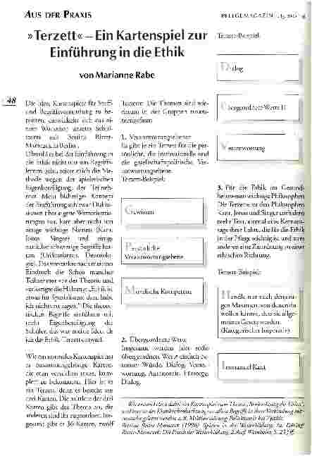 Vorschauseite 1: Terzett - Ein Kartenspiel zur Einführung in die Ethik