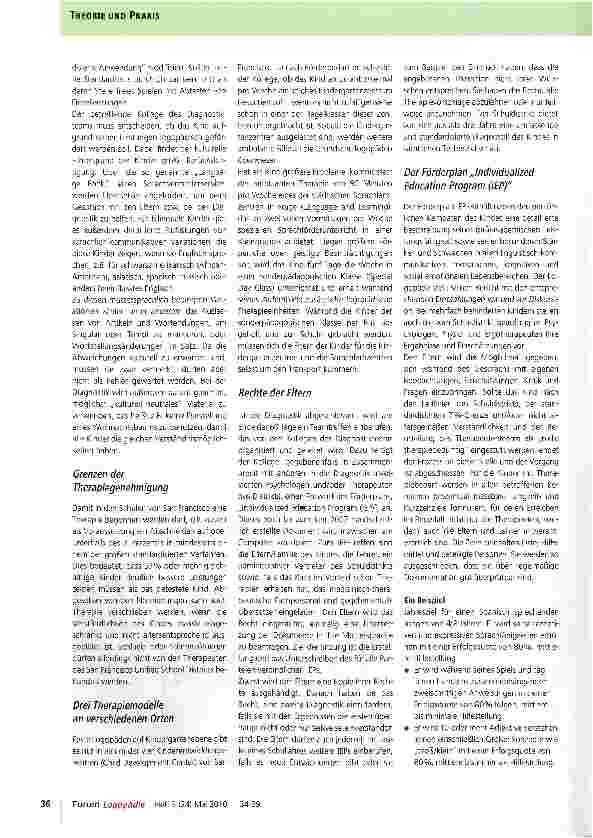Vorschauseite 3: Raus aus dem Therapiezimmer rein in die Schule!