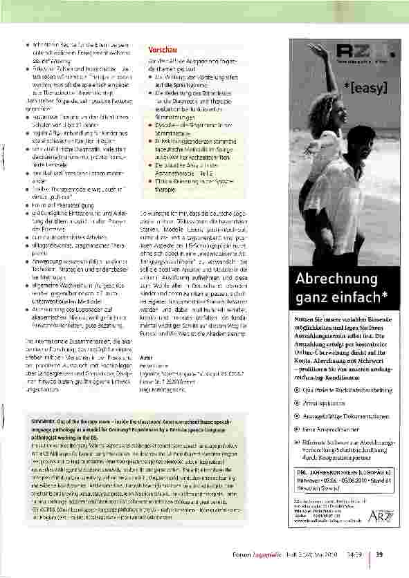 Vorschauseite 6: Raus aus dem Therapiezimmer rein in die Schule!