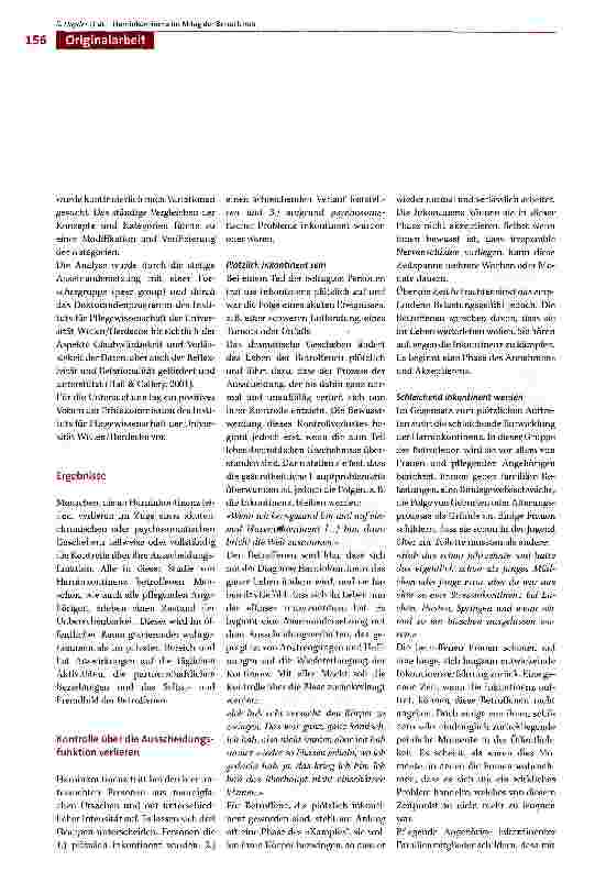 Vorschauseite 3: Umgang mit Harninkontinenz - Ergebnisse einer qualitativen Studie mit Betroffenen und pflegenden Angehörigen