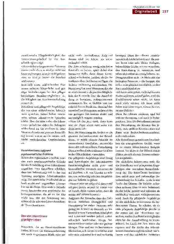 Vorschauseite 4: Umgang mit Harninkontinenz - Ergebnisse einer qualitativen Studie mit Betroffenen und pflegenden Angehörigen