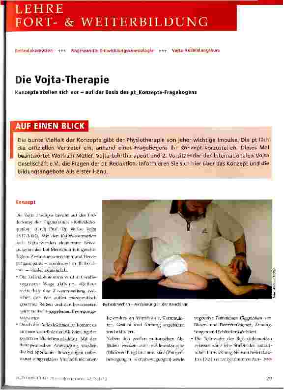 Vorschauseite 1: Die Vojta-Therapie