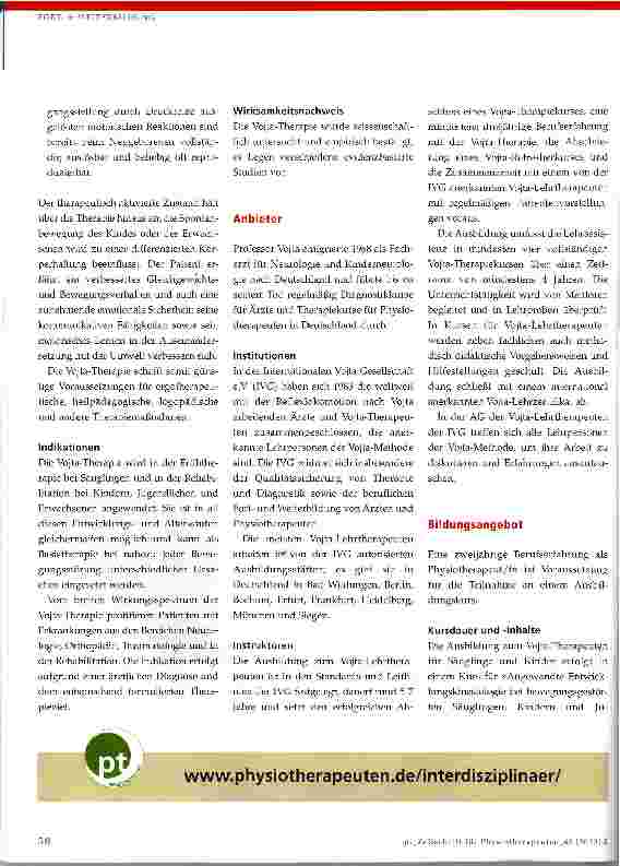 Vorschauseite 2: Die Vojta-Therapie